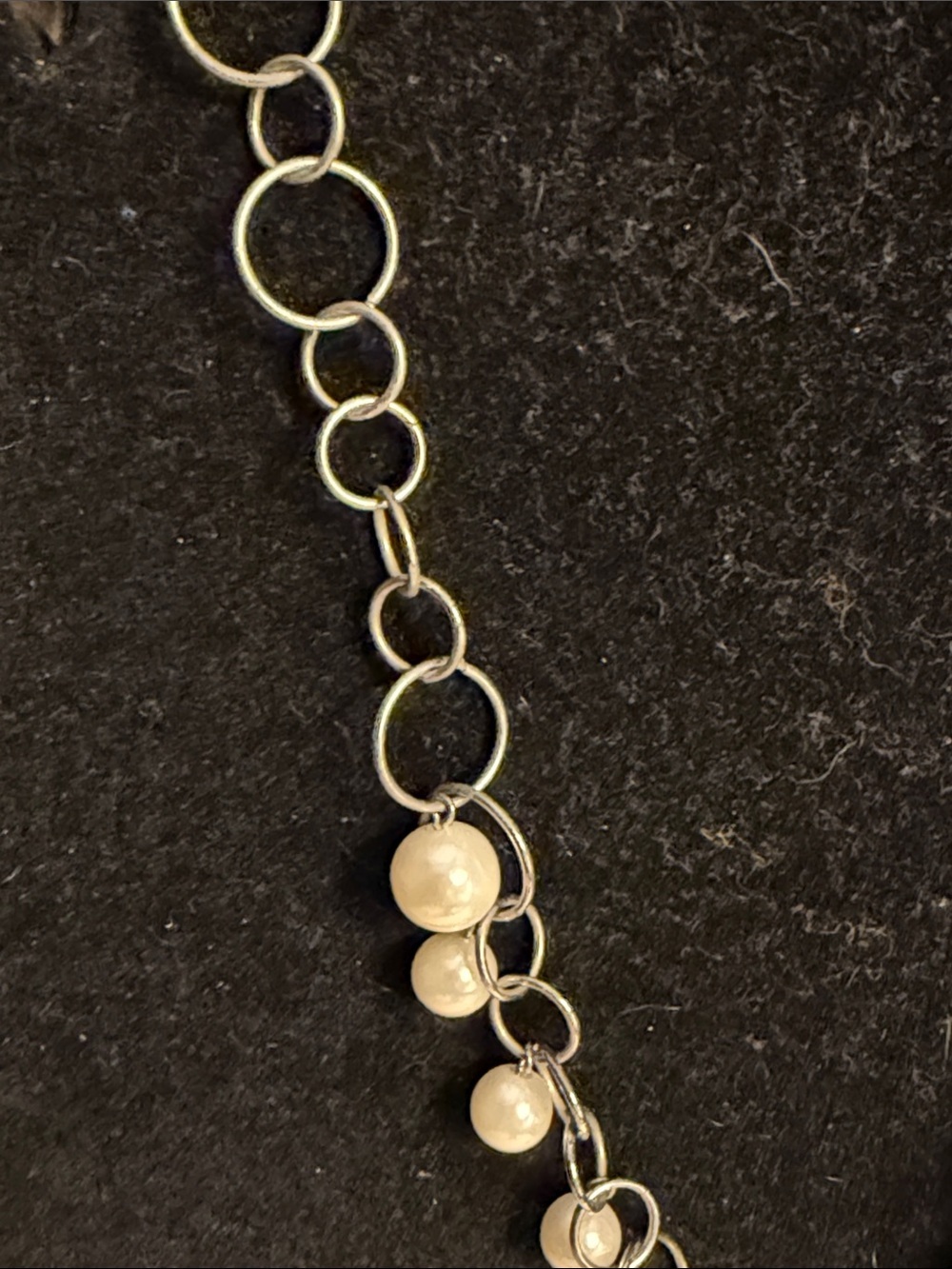 👑👑👑3 for 12$👑👑👑Pearl Drop Silver Necklace and Earrings Set - Picture 4 of 8